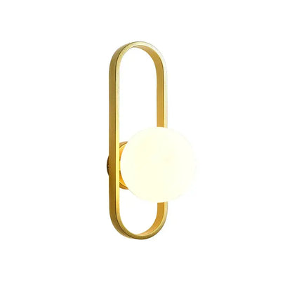 Modern minimalist curved metal wall sconce lamp for bedroom