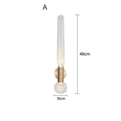 Modern gold glass wall sconces for bedroom and living room lighting
