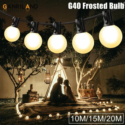 Frosted black led globe string lights outdoor patio garland