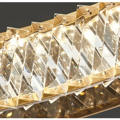 Modern gold crystal glass ceiling chandelier for living room