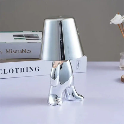Minimalist led golden boy table lamp bedroom night light