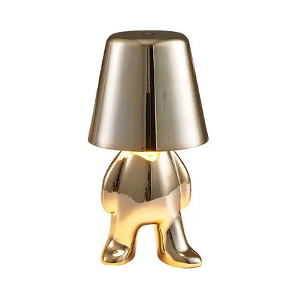 Minimalist led golden boy table lamp bedroom night light