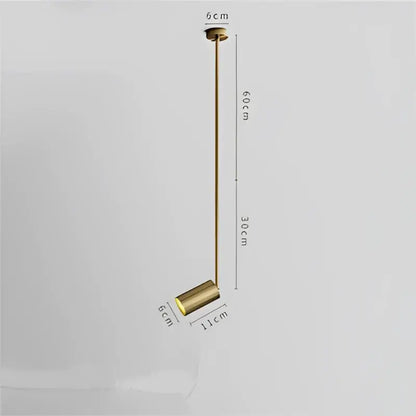 Modern brass led golden ceiling spotlight for living room