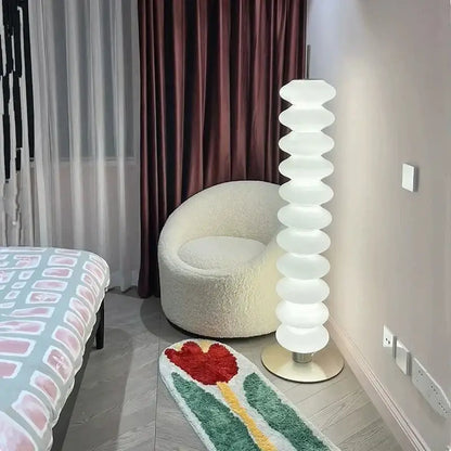 Modern white led gourd sanding floor lamp for living room
