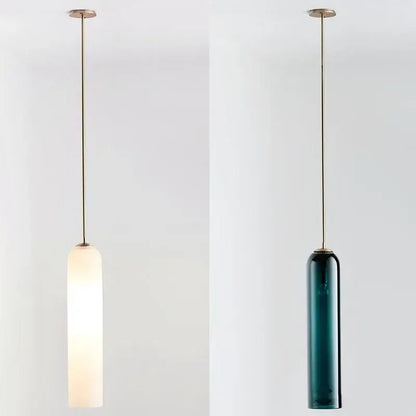 Modern dark teal led green glass pendant light kitchen lighting