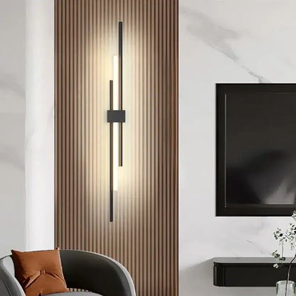 Minimalist black led wall lamp – living room sconce