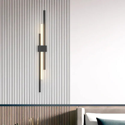 Minimalist black led wall lamp – living room sconce
