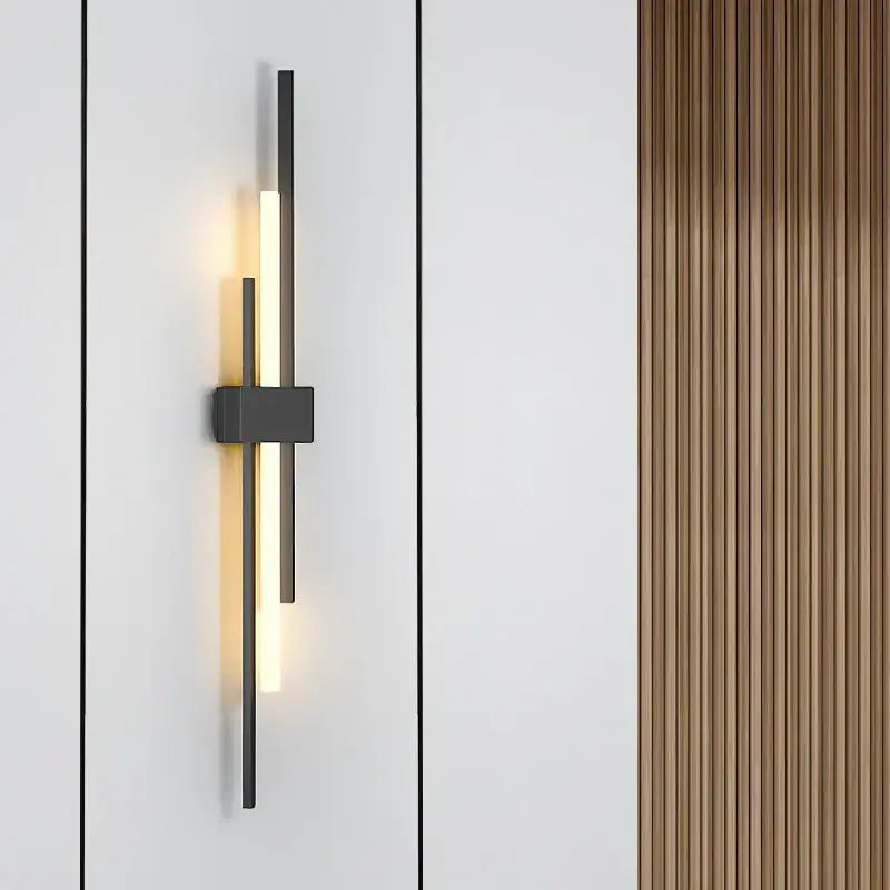 Minimalist black led wall lamp – living room sconce