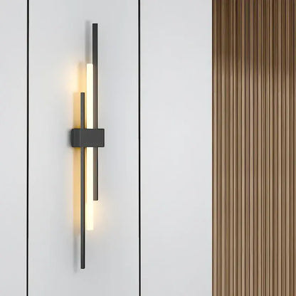 Minimalist black led wall lamp – living room sconce