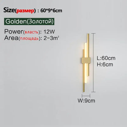 Minimalist black led wall lamp – living room sconce