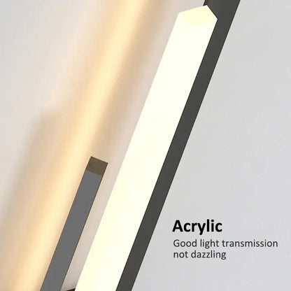Minimalist black led wall lamp – living room sconce