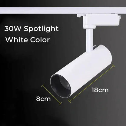 Modern black led grille track light for clothing store ceiling rail