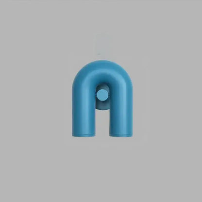Modern blue u-shaped wall sconce reading lamp bedroom hook