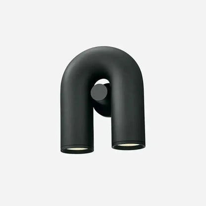 Modern blue u-shaped wall sconce reading lamp bedroom hook