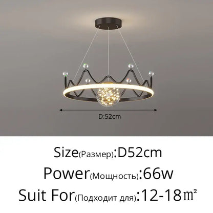 Modern gold & white crown led gypsophila chandelier living room light