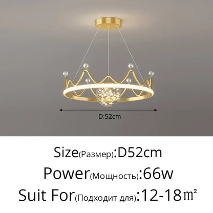 Modern gold & white crown led gypsophila chandelier living room light