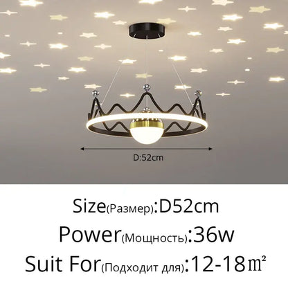 Modern gold & white crown led gypsophila chandelier living room light