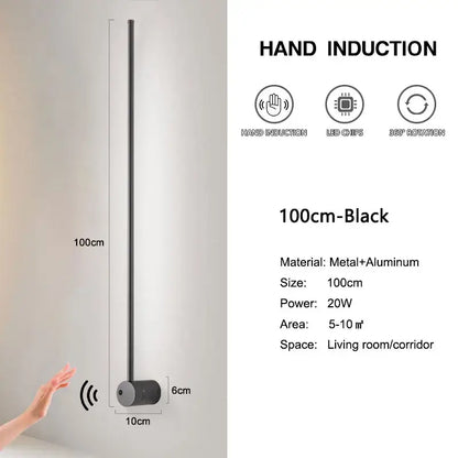 Modern minimalist led hand induction wall light bedroom fixture