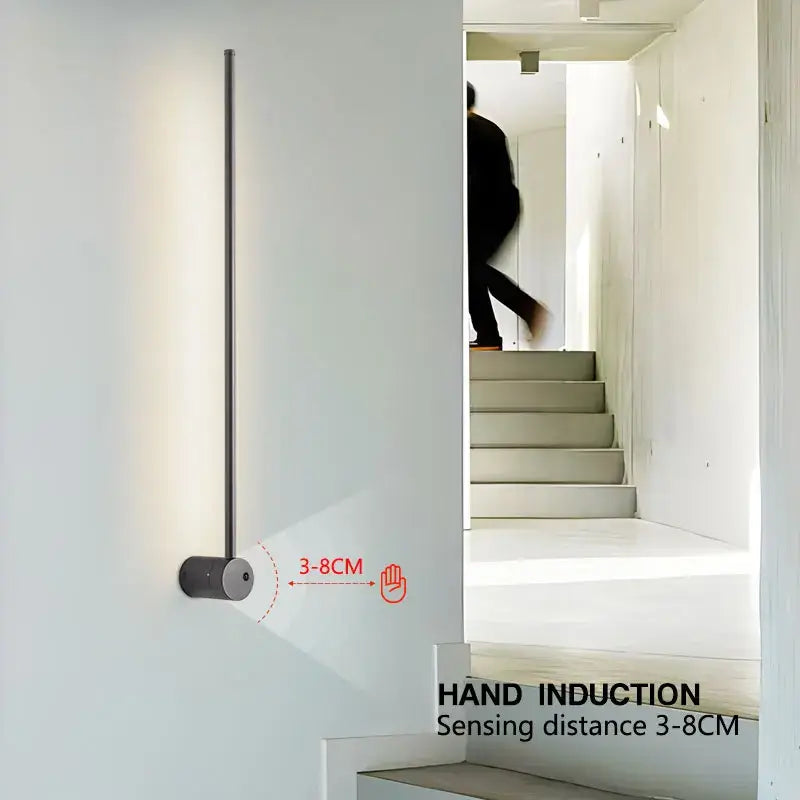 Modern minimalist led hand induction wall light bedroom fixture