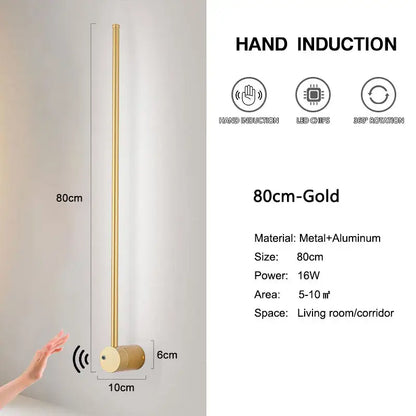 Modern minimalist led hand induction wall light bedroom fixture