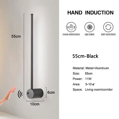 Modern minimalist led hand induction wall light bedroom fixture