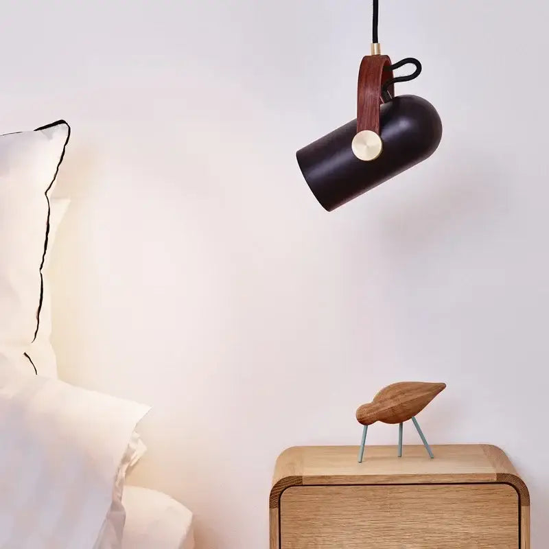 Modern black and brass pendant light – dining room led hanging lamp