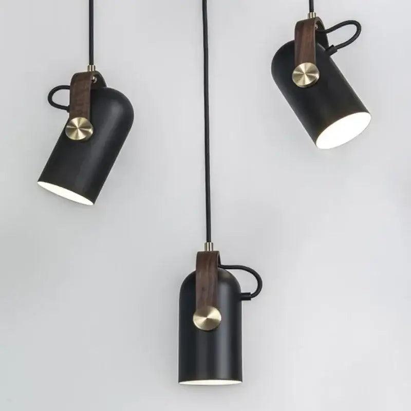 Modern black and brass pendant light – dining room led hanging lamp