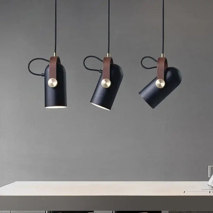 Modern black and brass pendant light – dining room led hanging lamp