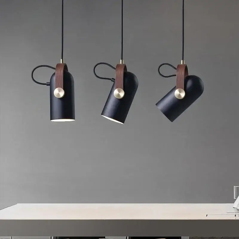 Modern black and brass pendant light – dining room led hanging lamp
