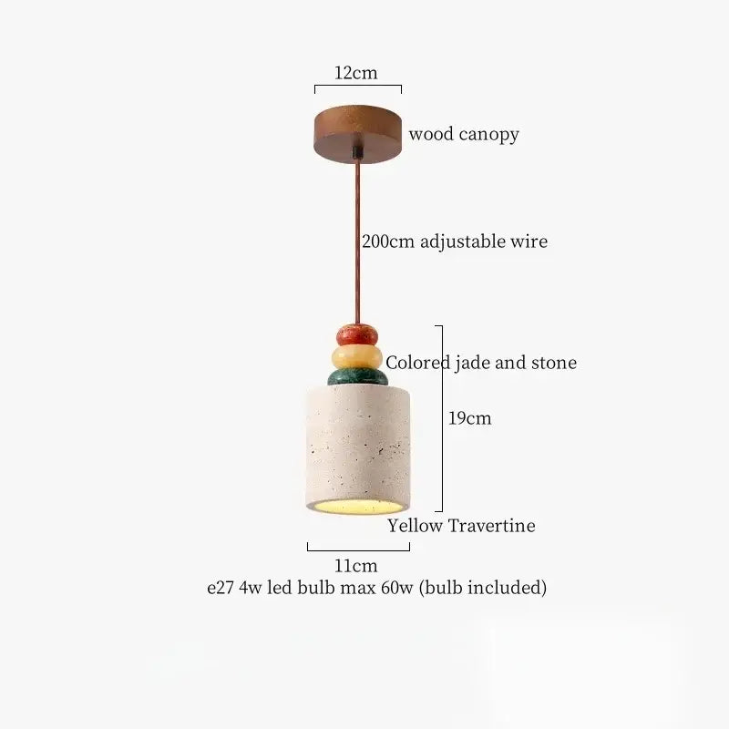 Minimalist brown & off-white led hanging lamp kitchen