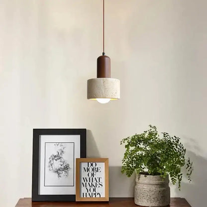 Minimalist brown & off-white led hanging lamp kitchen