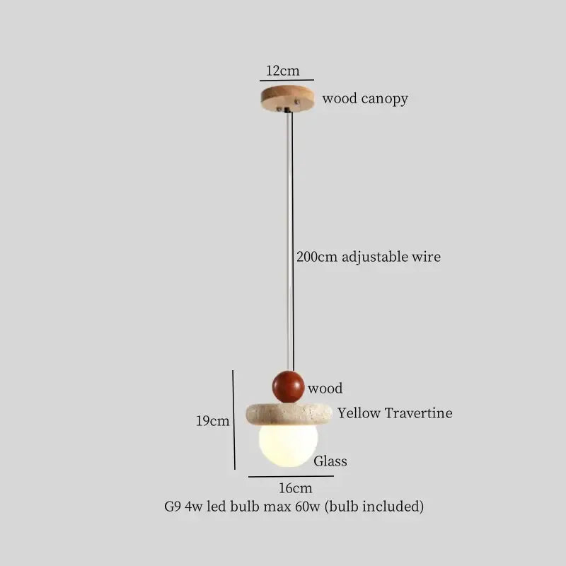 Minimalist brown & off-white led hanging lamp kitchen