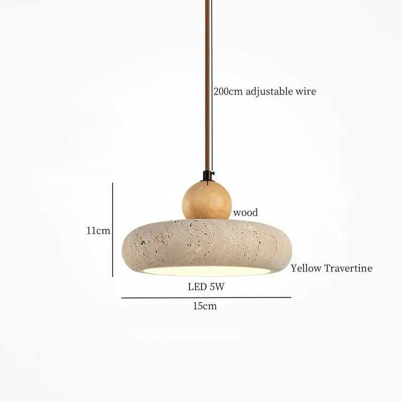 Minimalist brown & off-white led hanging lamp kitchen