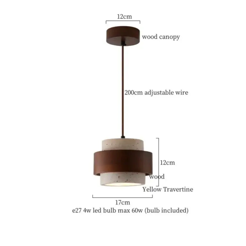 Minimalist brown & off-white led hanging lamp kitchen
