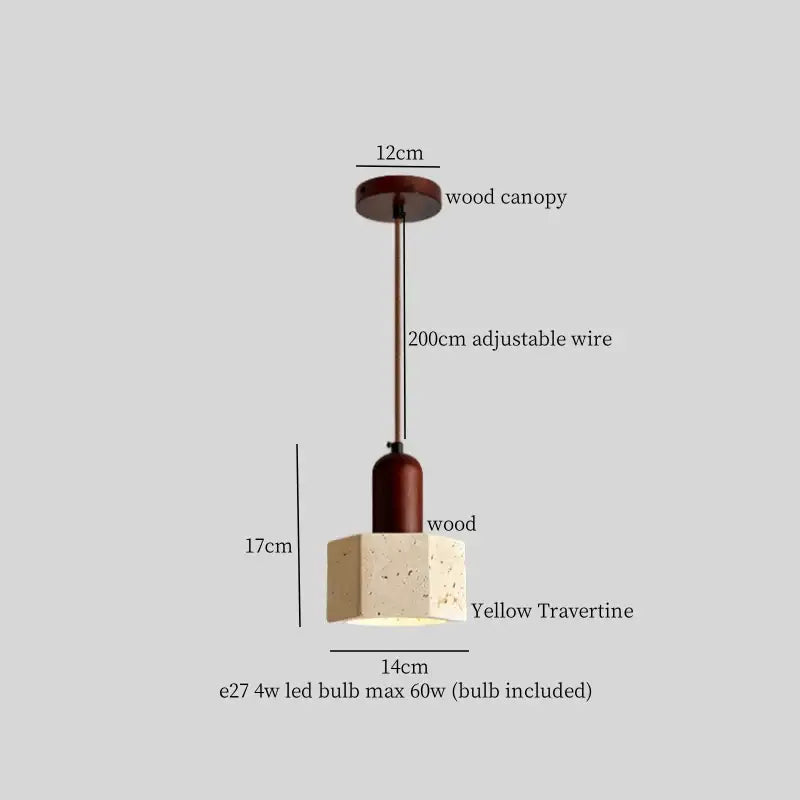 Minimalist brown & off-white led hanging lamp kitchen