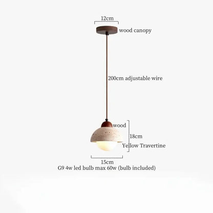 Minimalist brown & off-white led hanging lamp kitchen