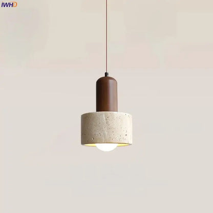 Minimalist brown & off-white led hanging lamp kitchen