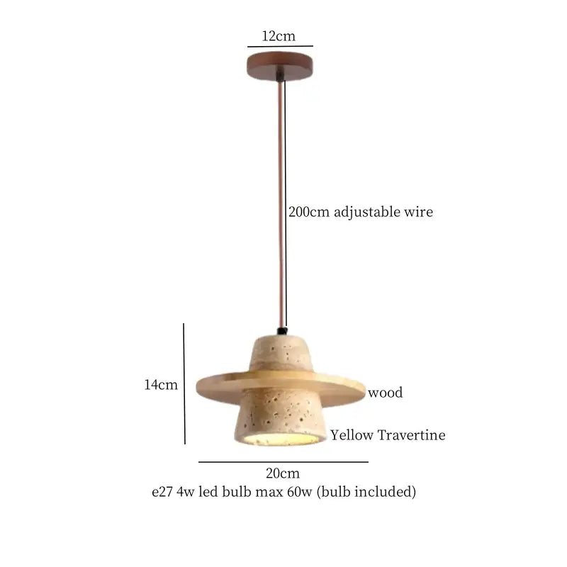 Minimalist brown & off-white led hanging lamp kitchen