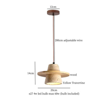 Minimalist brown & off-white led hanging lamp kitchen