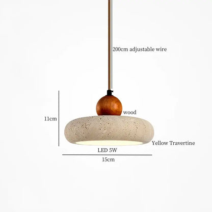 Minimalist brown & off-white led hanging lamp kitchen