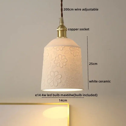 Modern brass and glass led hanging lamp bedroom light
