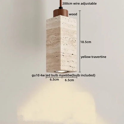 Rustic concrete and wood led hanging lamp dining room pendant