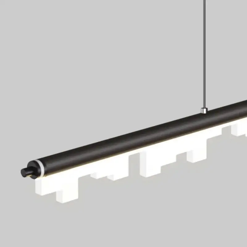 Modern gold led hanging lamps strip dining room pendant light