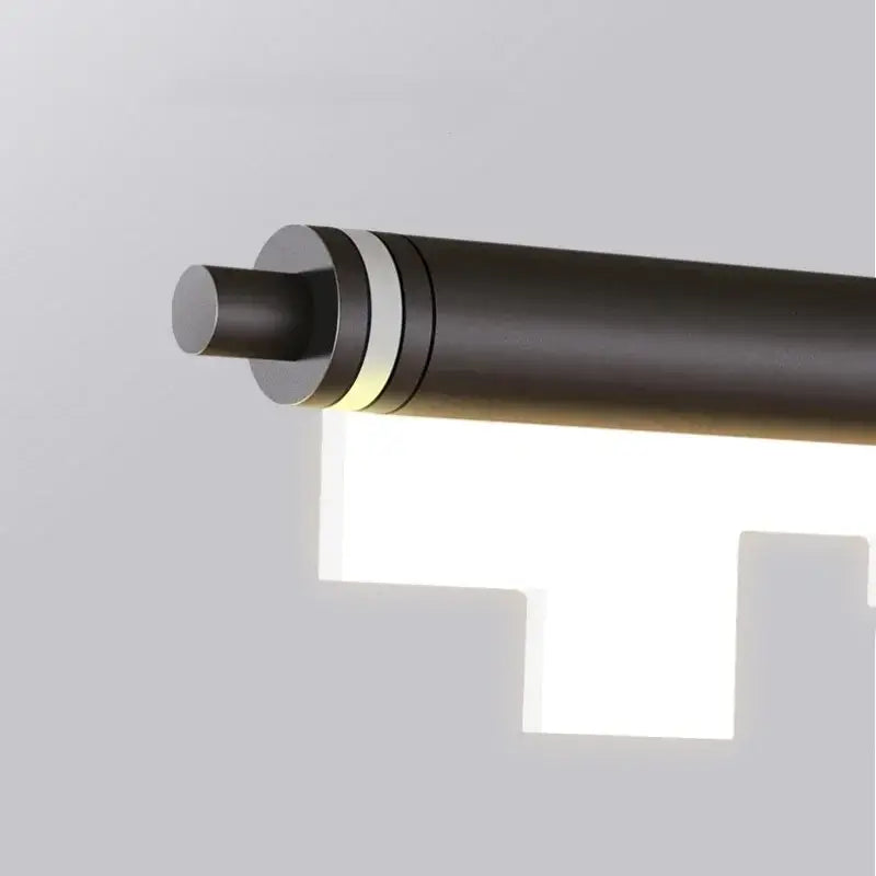 Modern gold led hanging lamps strip dining room pendant light