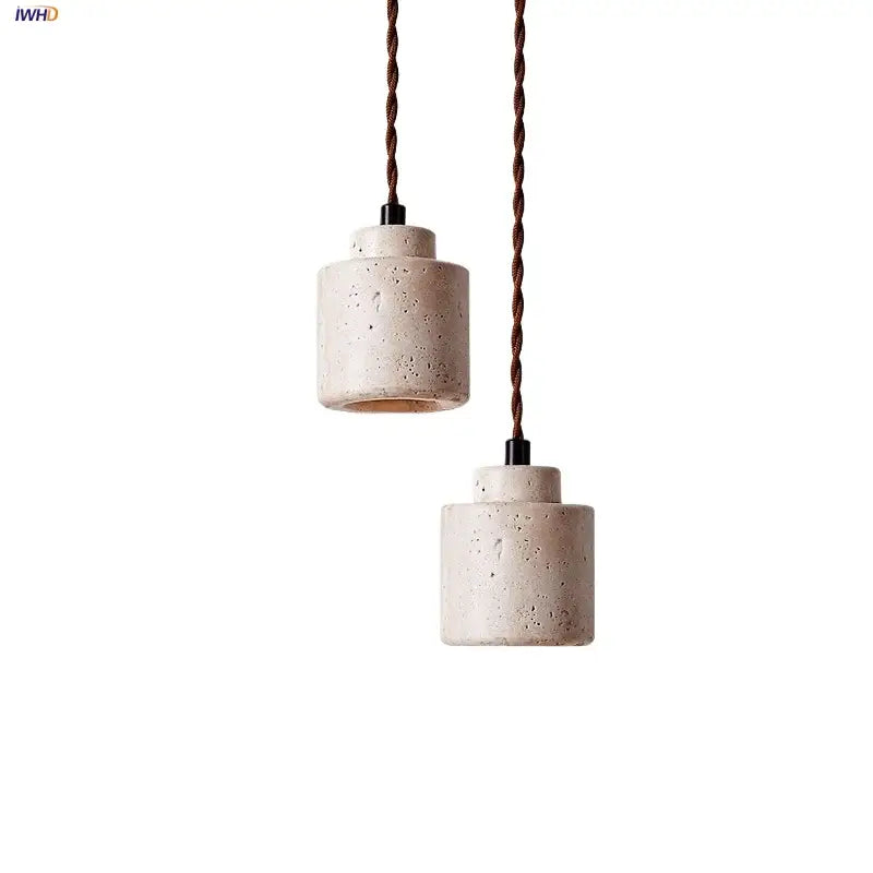 Yellow travertine led hanging light dining room pendant light