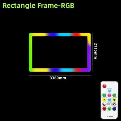 Rgb customizable led hex garage light with remote control