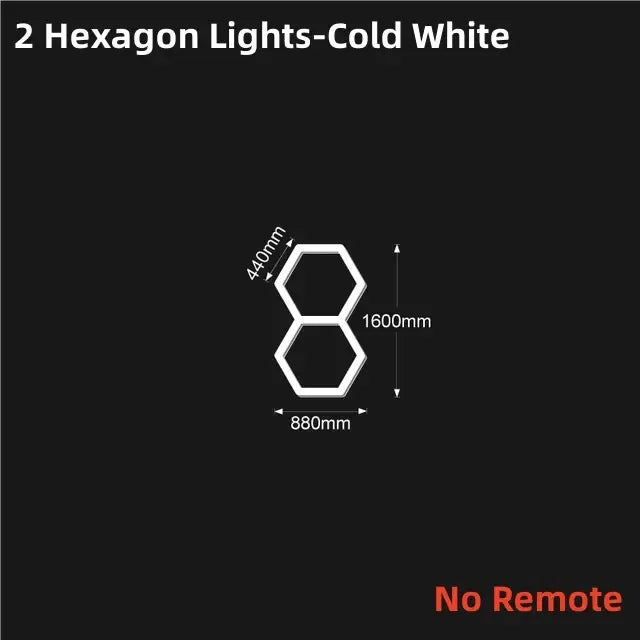 Rgb customizable led hex garage light with remote control