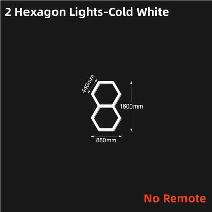 Rgb customizable led hex garage light with remote control
