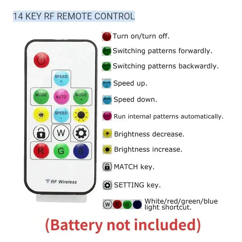 Rgb customizable led hex garage light with remote control