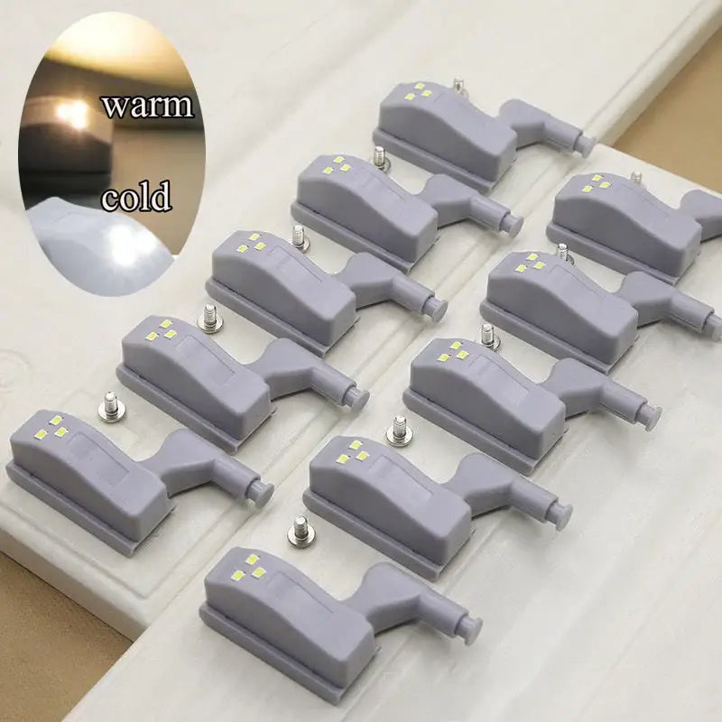 Gray plastic led hinge sensor lights kitchen cabinet wardrobe